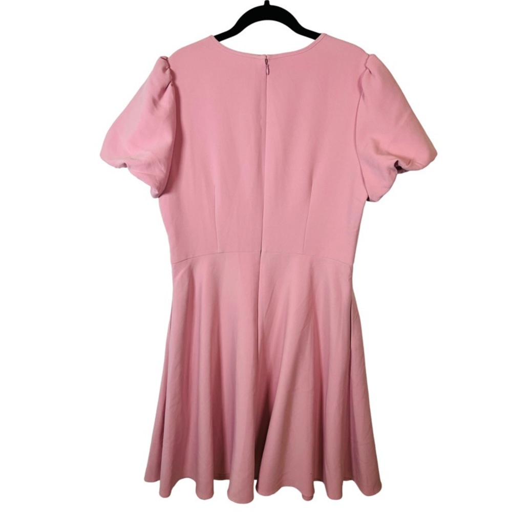 Elegant Pink Puff Sleeve Dress - Picture 7 of 9